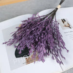 Bouquet artificiel moderne violet jaune blanc rouge rose feuilles pointues décoration intérieure mariage anniversaire