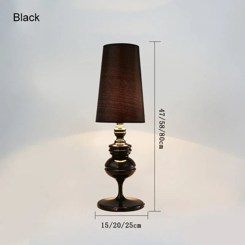 lampes table décoratives élégantes noir blanc abat jours texturés motifs sculptés baroques