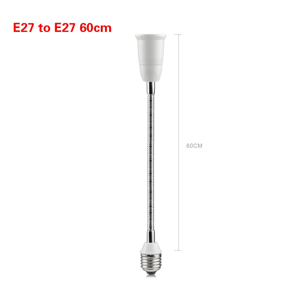 adaptateur lampe flexible blanc doré noir texture métallique moderne câble souple 20cm 30cm 40cm