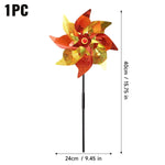 éolienne décorative rouge blanche glitter moderne oiseau répulsif jardin extérieur bleu fleuri