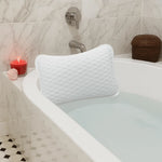 coussin bain blanc perforé confort 30x20cm doux tête spa