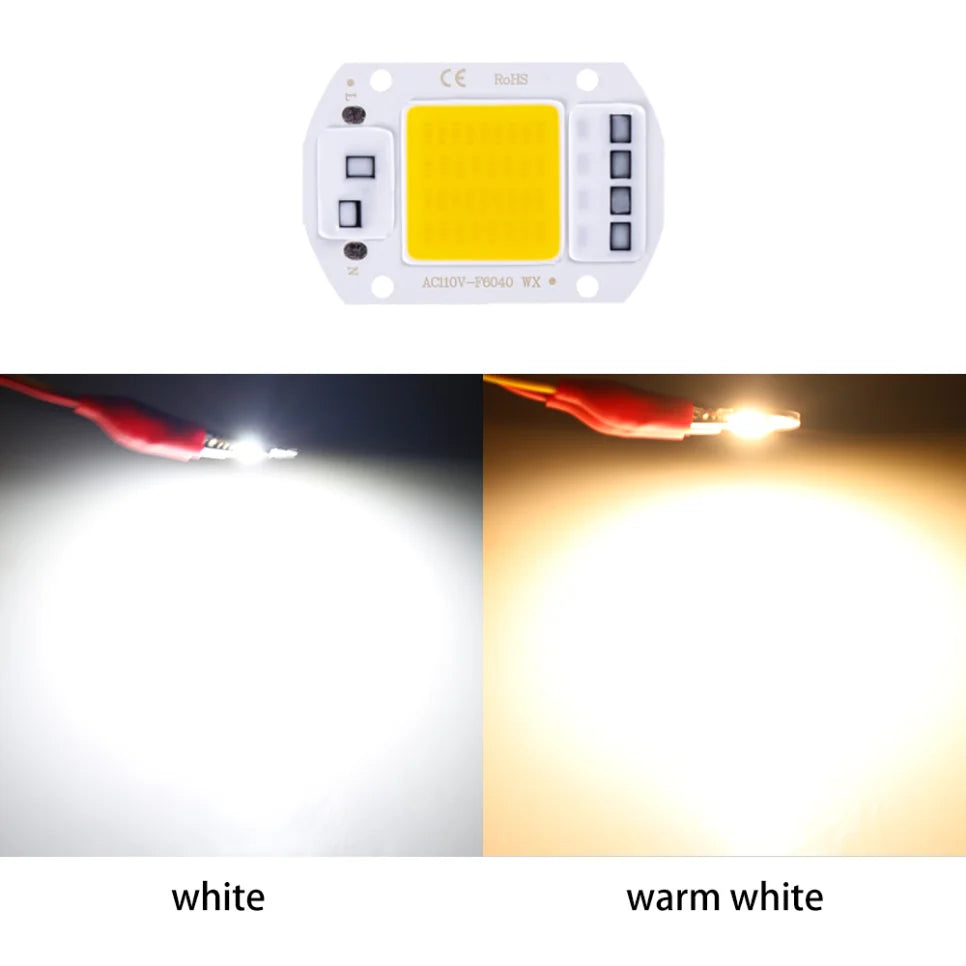 plaque led cob 20w 30w 50w blanc full spectrum smart ic éclairage moderne diy