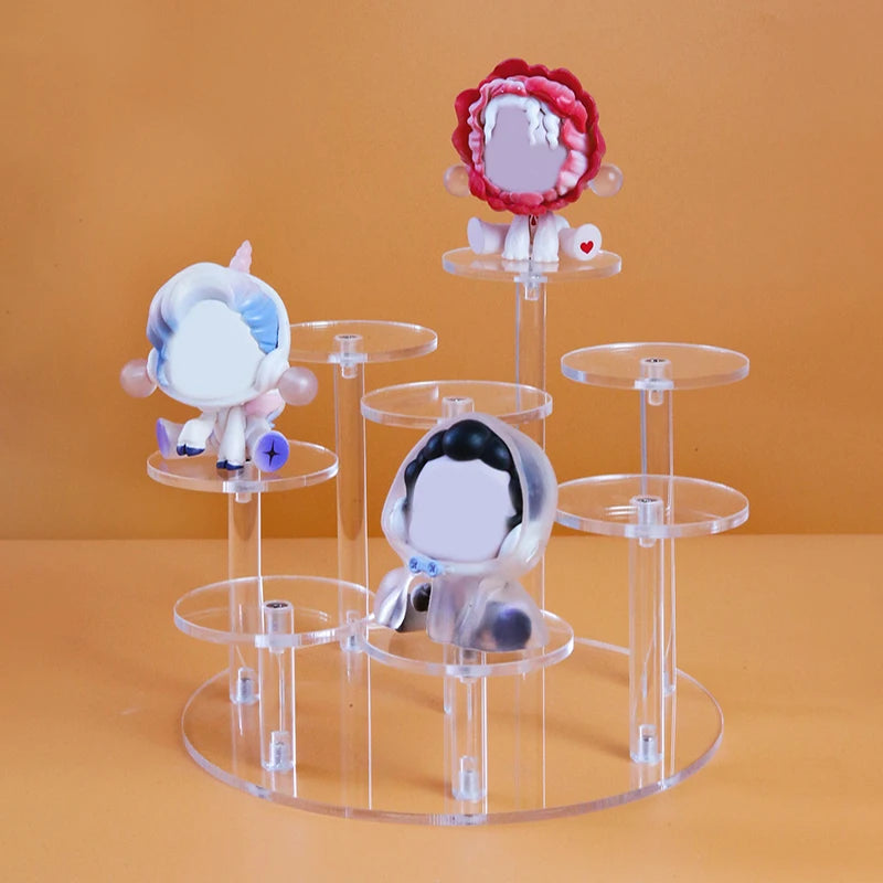présentoir transparent moderne adhésif support rond supports circulaires figurines bouteilles vernis