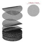 filtre graines noir maille fine pratique adhésif 10x10cm 7.5x7.5cm drainage plantes pots jardinerie