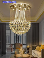 lustre led moderne cristal doré salon salle bain lumière contemporaine fixations invisibles