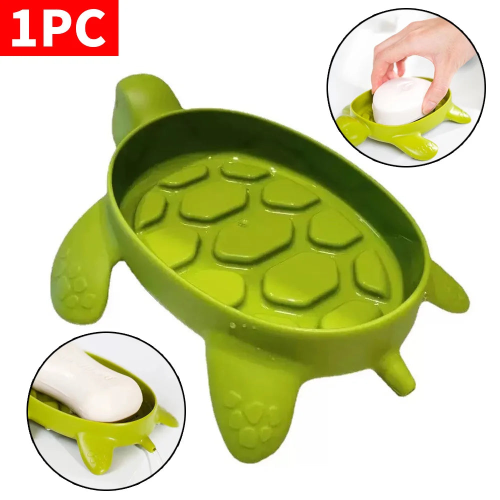 boîte savon tortue verte texturée écaille pieds sculptés décoration ludique maison