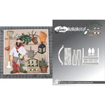 découpe papier scrapbooking fleurs bancs table chaises lanterne arbres pommes oiseaux arches végétales motifs