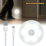 lampe led détection mouvement rechargeable coeur blanc moderne compact aimantée câble usb