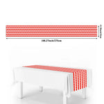 nappes jetables festives rayures rouge blanche étoiles dorées anniversaire carnaval cirque decoration table