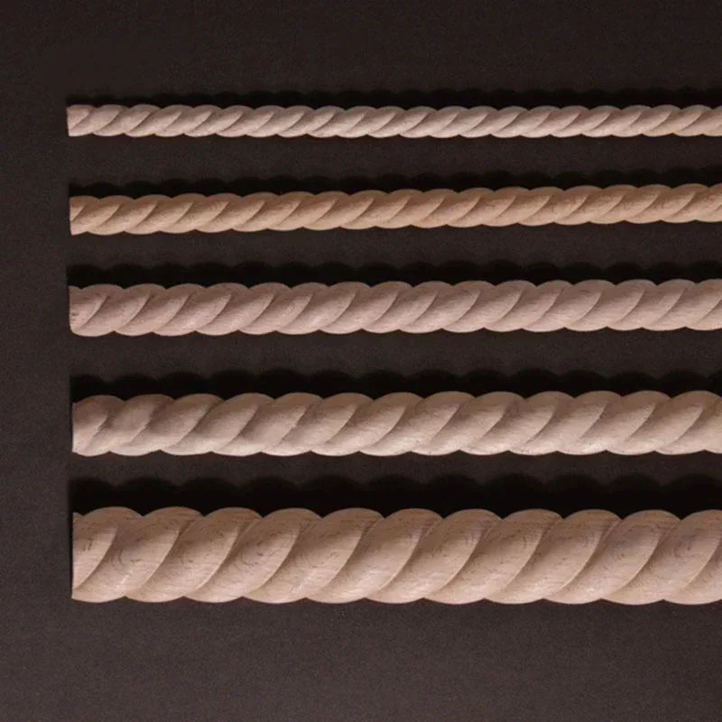 corde torsadée bois sculptée vintage classique non peinte beige clair décoration meuble architectureintérieur