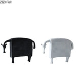 figurines animales vaches résine noir blanc modernes minimalistes décoratives deux image