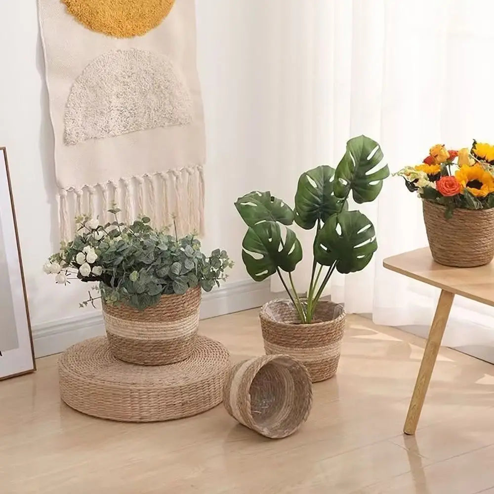 paniers rotin tissé naturel mini small medium large rangement deco terrasse rustic boho chic