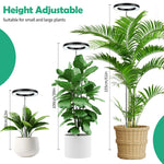 lampe led plantes 72 leds 10 niveaux luminosité ajustable 3h 9h 12h blanc noir