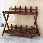 étagère fleurs bois moderne niveaux marron foncé intérieur extérieur assemblage