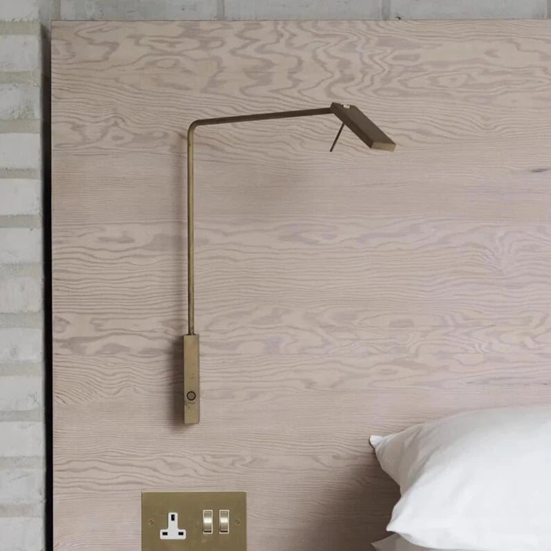 lampe murale moderne noir lisse fixée interrupteur tactile led base
