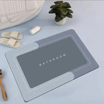 tapis bain gris moderne antidérapant texte bathroom salle bain douche