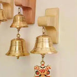 cloches dorées rondes classiques clips bois oiseau texte décoration entrée chambre nouvelleannée