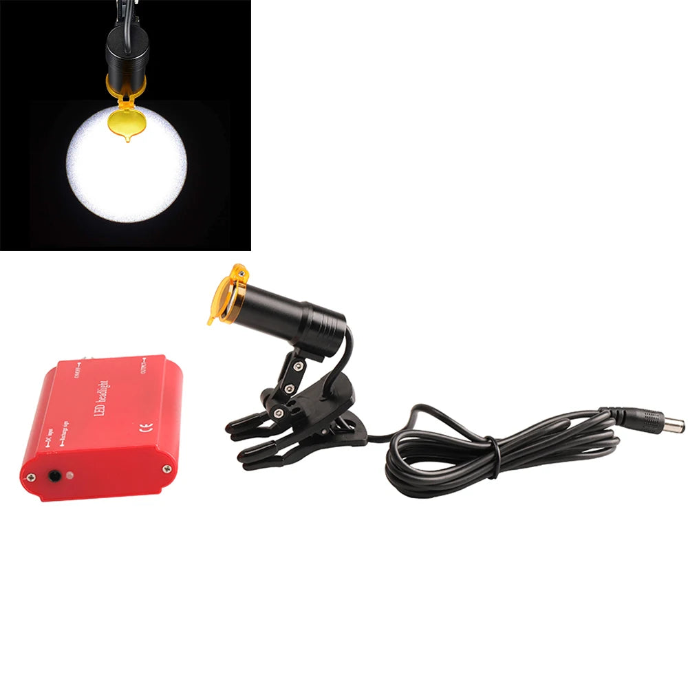 lampe frontale led dentaire chirurgicale filtre jaune pince loupes dentaires