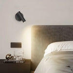 Lampe lecture rotative moderne argent blanc bronze noir texture métallique fixée mur éclairage intérieur
