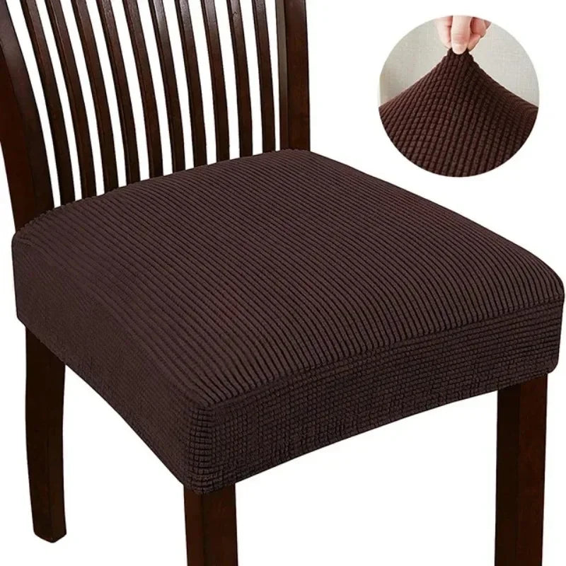 couvre siège chaise tissu carreaux beige moderne antidérapant élasthanne polyester