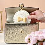 organisateur pinceaux cils artificiels dentelle élégant rose blanc bleu clair portable maquillage cosmétiquesABS