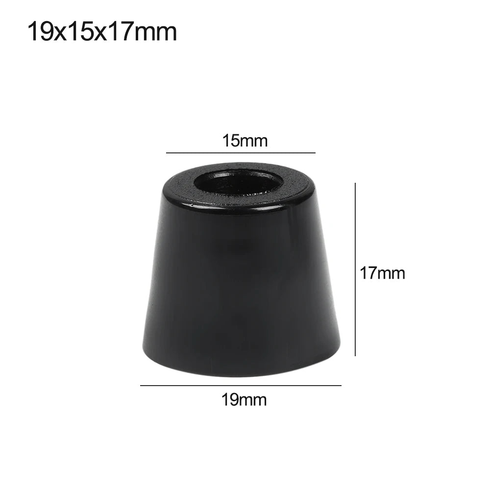 pieds meubles noirs ronds lisses modernes 10 pièces différentes tailles