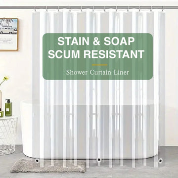 rideau douche transparent moderne aimants respectueux l'environnement rayures verticales