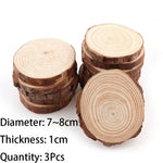 tranches bois naturel marron clair décoration peinture 16cm diamètre rustic artisanal