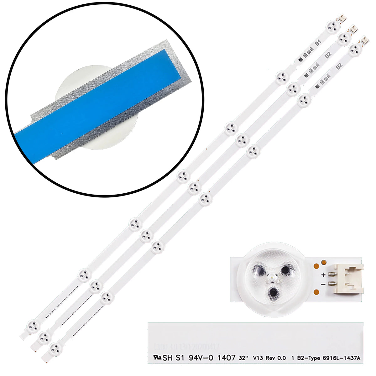 bande lumineuse led blanc bleu moderne adhésive connecteur adhésif inclusétique