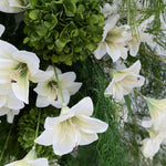 arche décorative fleurs artificielles feuillage vert mariage anniversaire baby shower décoration élégante intérieure événements