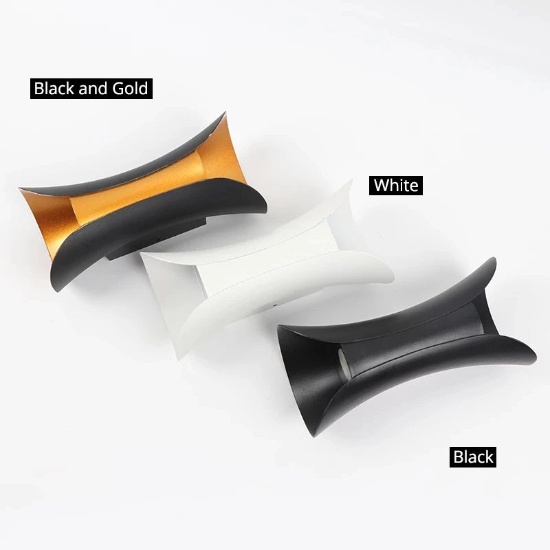 Eclairage mural LED applique contemporaine 6W 10W or noir blanc fixée mur