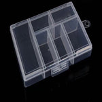 boîtes rangement transparentes réutilisables poignées clips cheveux noirs modernes bijoux articles divers compartiments plastique