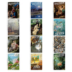cartes postales artistes classiques divers motifs clips inclusion pack thirty pieces