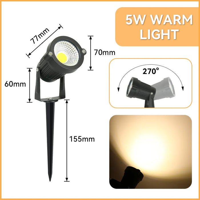 éclairage solaire led étanche noir moderne spot ip65 auto on off extérieur jardin