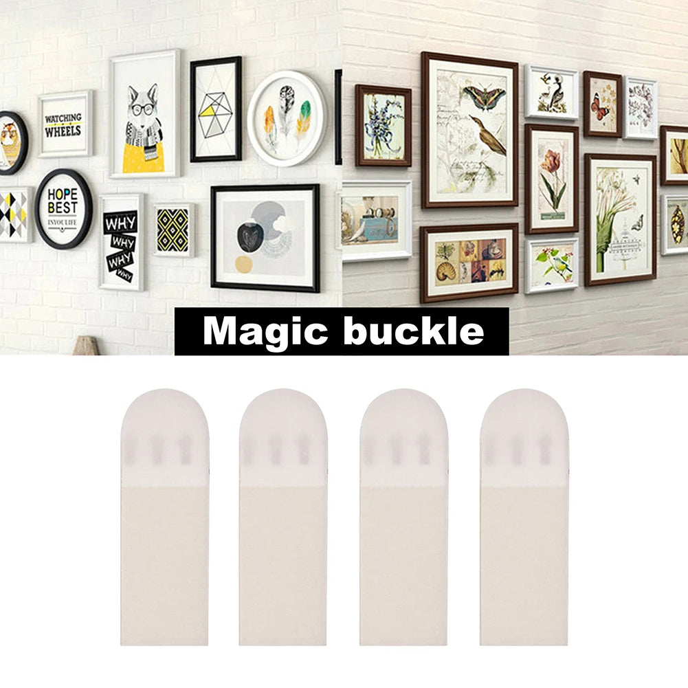 clips fixation cadres blanc texture tissu moderne adhésifs mur décoration intérieure maison