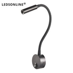 lampe murale led flexible aluminium lecture chevet moderne blanc noir argent