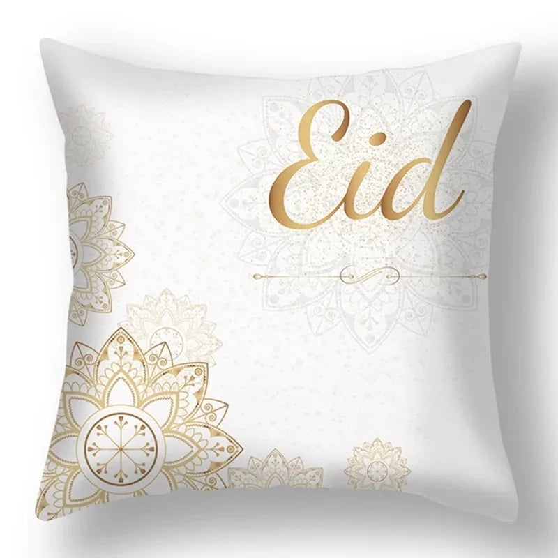 décoration islamique mandala doré coussin lit polyester blanc traditionnel eids mubarak famille chambre maison