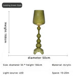 lampe sol moderne vert bleu noir blanc led acrylique intérieur