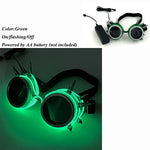 lunettes lumineuses led futuristes transparentes paillettes circuit imprimé élastique fête rave club nuit