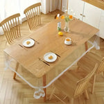 nappe table transparente motif floral bordure moderne adhésive imperméable pvc peva rectangle