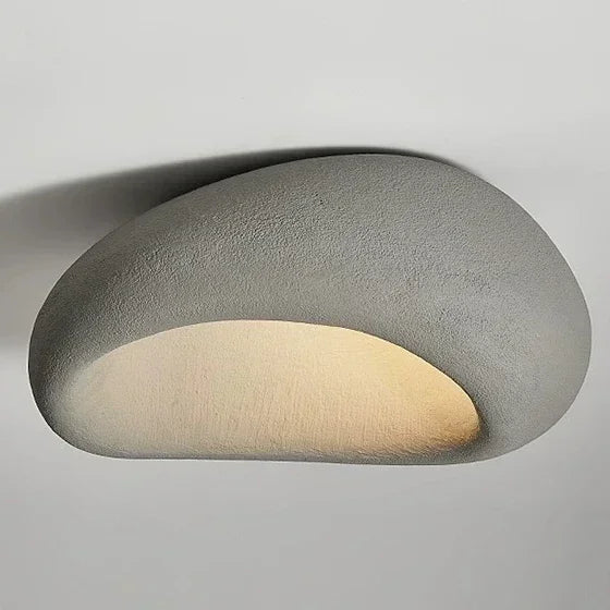 lampe moderne gris clair texture granulée vis fixée lumière chaude 249 2000 lumens