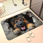 tapis sol moderne 3d chiot trou illusion antidérapant résistant extérieurintérieur