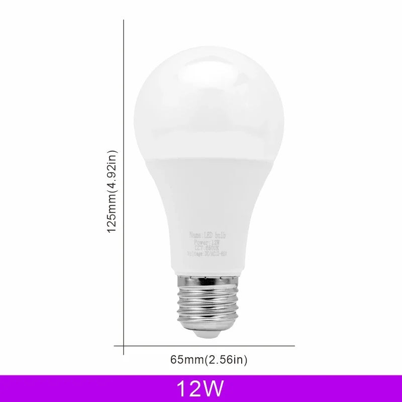 ampoule led e27 basse tension 12v 85v blanc froid chaud décoration salon moderne