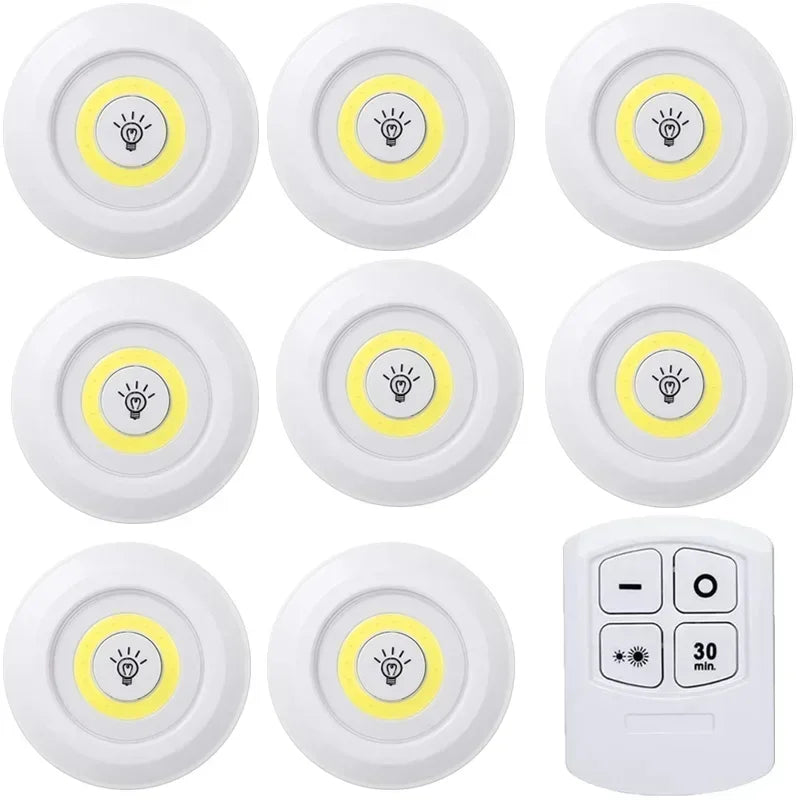 lumière led veilleuse blanc adhésive télécommande moderne batterie intangible leds