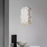 lampe suspendue moderne feuilles stylisées blanc gris 38cm 43cm