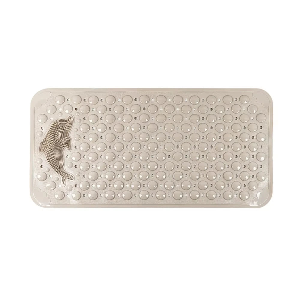 tapis bain antidérapant pvc dauphin moderne 35x70cm drainage texturé bulles ventilation gris rose