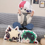 coussins peluche dessin animé my hero academia izuku bakugou shoto manga blanc noir rouges