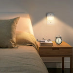 veilleuse led capteur mouvement prise electrique moderne chambre entrée 0.4w blanc beigeclair