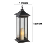 lanterne classique noire ornée extérieure éclairage quotidien bougies anneauextérieur moderne paysagelumière led