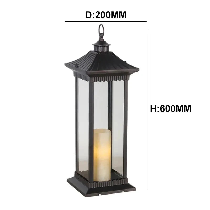 lanterne classique noire ornée extérieure éclairage quotidien bougies anneauextérieur moderne paysagelumière led
